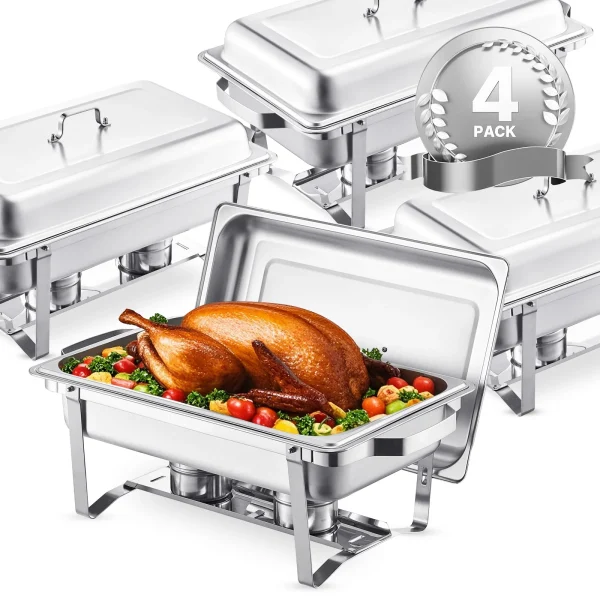8 Qt 4 Pack Chafing Dish Buffet Set